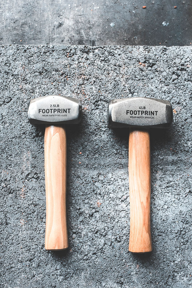 Footprint hickory handle club hammer in use