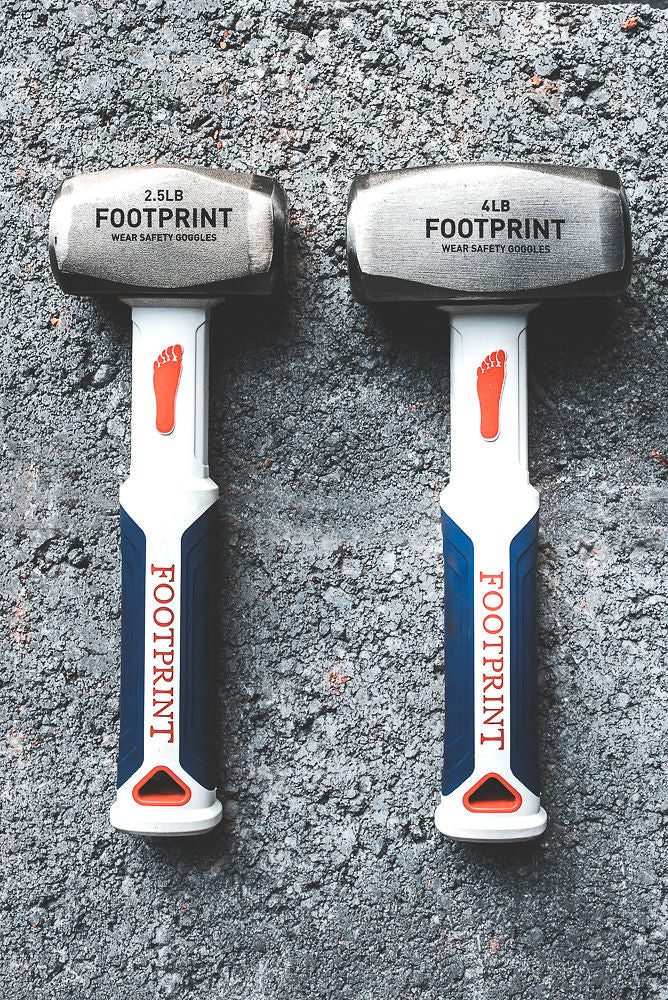 Footprint fibreglass club hammer detail