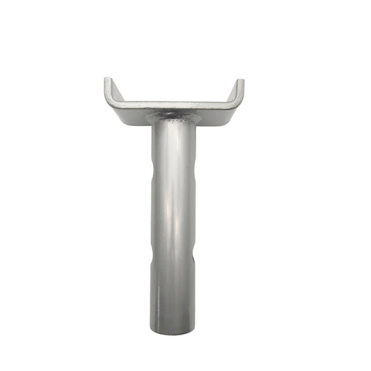 Melco flat top crutch replacement head for commercial axle stands — broad flat seat for heavy subframes, made in Sheffield